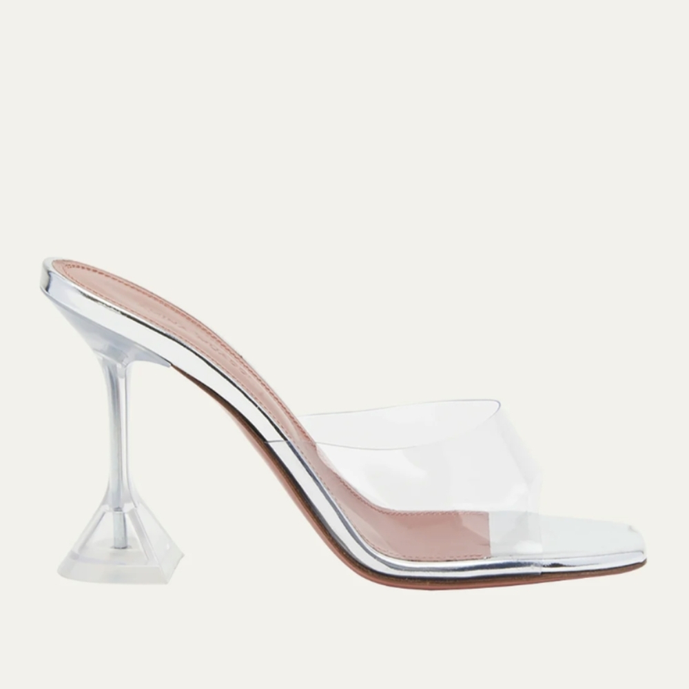 Amina Muaddi Lupita Clear Heels 36.5